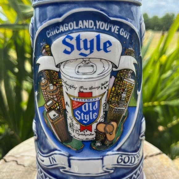 Vintage 1982 Heileman Brewery Old Style Beer Stein Chicagoland You've Got Style - Picture 2 of 9
